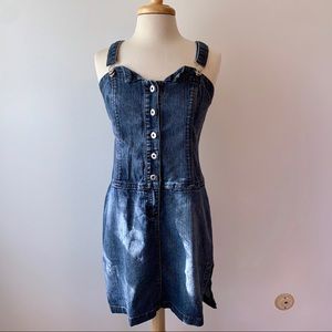 Vintage Denim Overall Dress